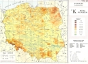 Mapa zawartości potasu w glebie na terenie Polski