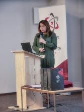 dr inż. Urszula Karczmarczyk podczas prezentacji wyróżnionych osiągnięć