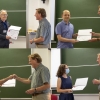 Laureaci Nagród Dyrektora DBP: Lech Szymanowski, Paweł Bielewicz, Artur Ukleja, Anna Durkalec. Wręcza Stanisław Mrówczyński