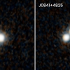 two pairs of quasars that existed 10 billion years ago and reside at the hearts of merging galaxies.