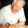 Professor Eryk Infeld, working